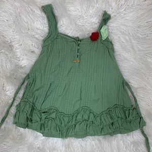 Guess Kids Green Hobo Flowy Hippie Tank Top Flower